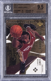 2003/04 UD Black Diamond Gold #184 LeBron James Rookie Card (#12/25) – BGS GEM MINT 9.5